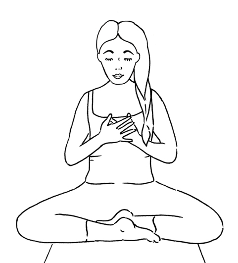 Bliss Baby Yoga Ana Davis Hands on Heart Mudra